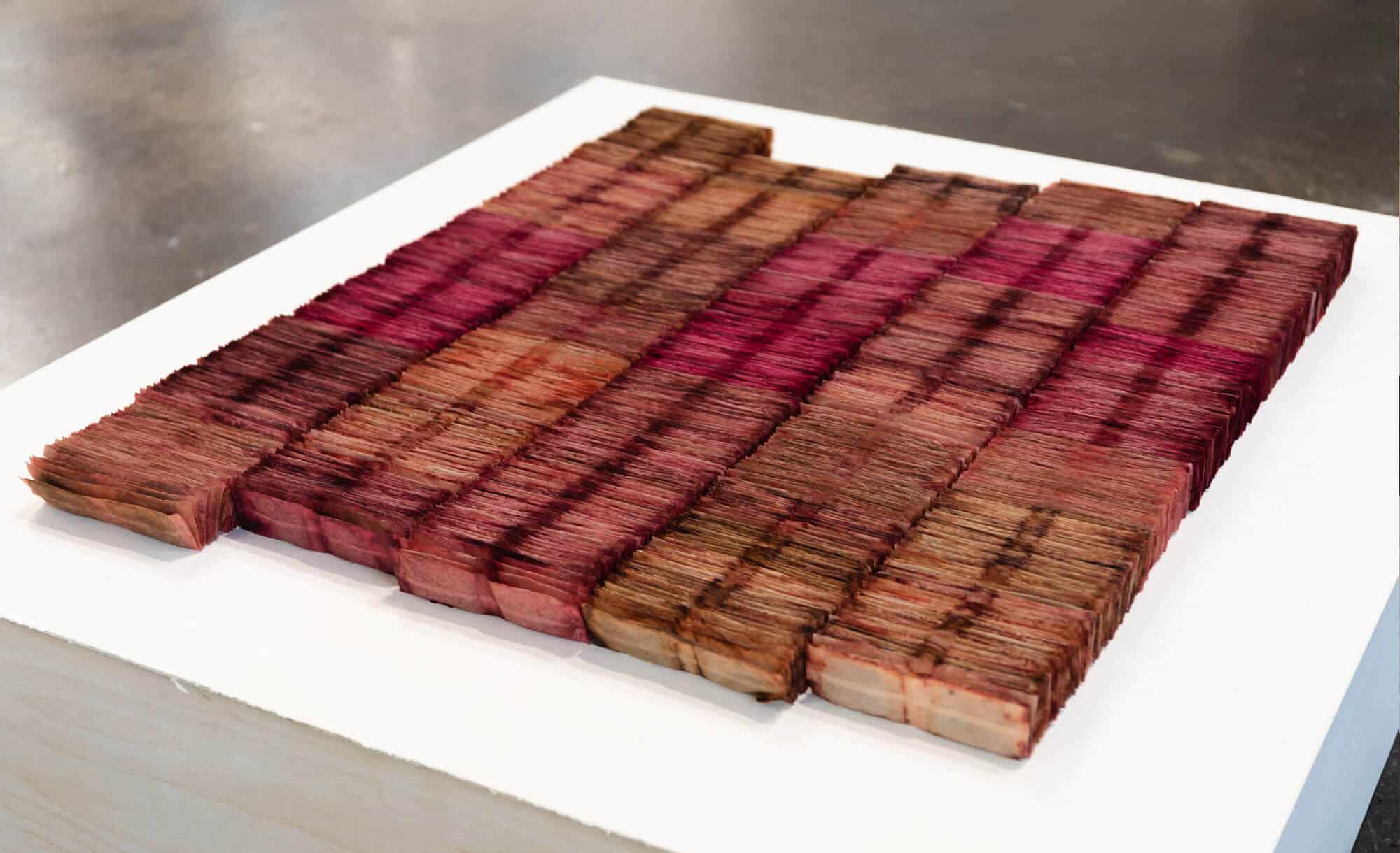 Connection / Yhteys, 2024. Teabags, 100 x 100 x 4 cm.