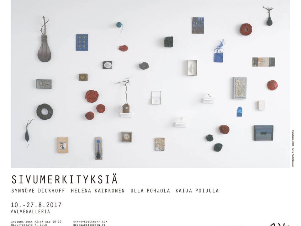 Sivumerkityksiä-näyttely 2016–17.