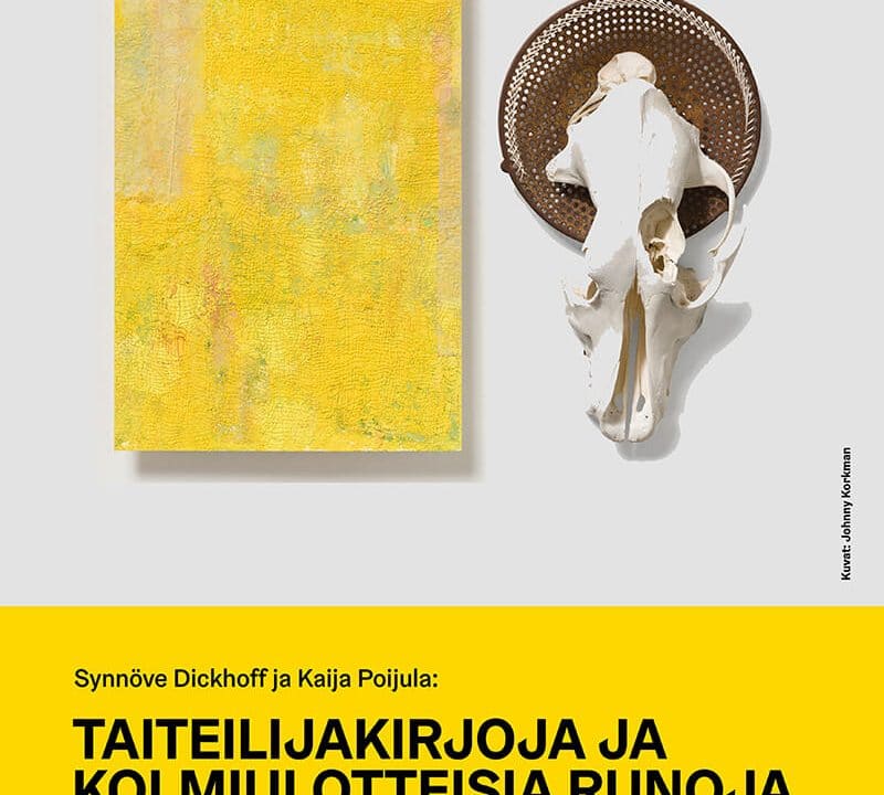 Taiteilijakirjoja ja kolmiulotteisia runoja -näyttely
